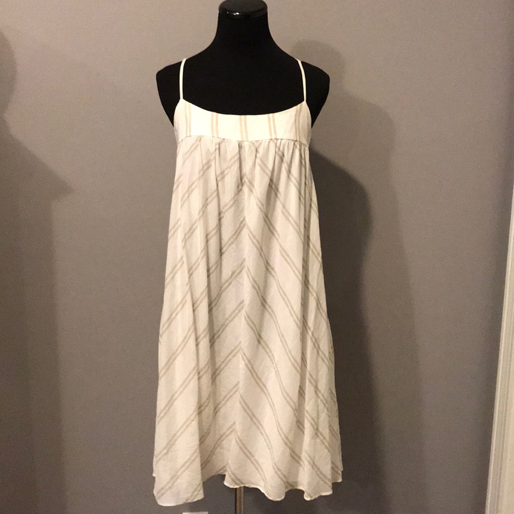 Gap silk chevron striped babydoll dress size 8